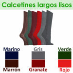 Foto calcetines largos lisos pack 2 pares