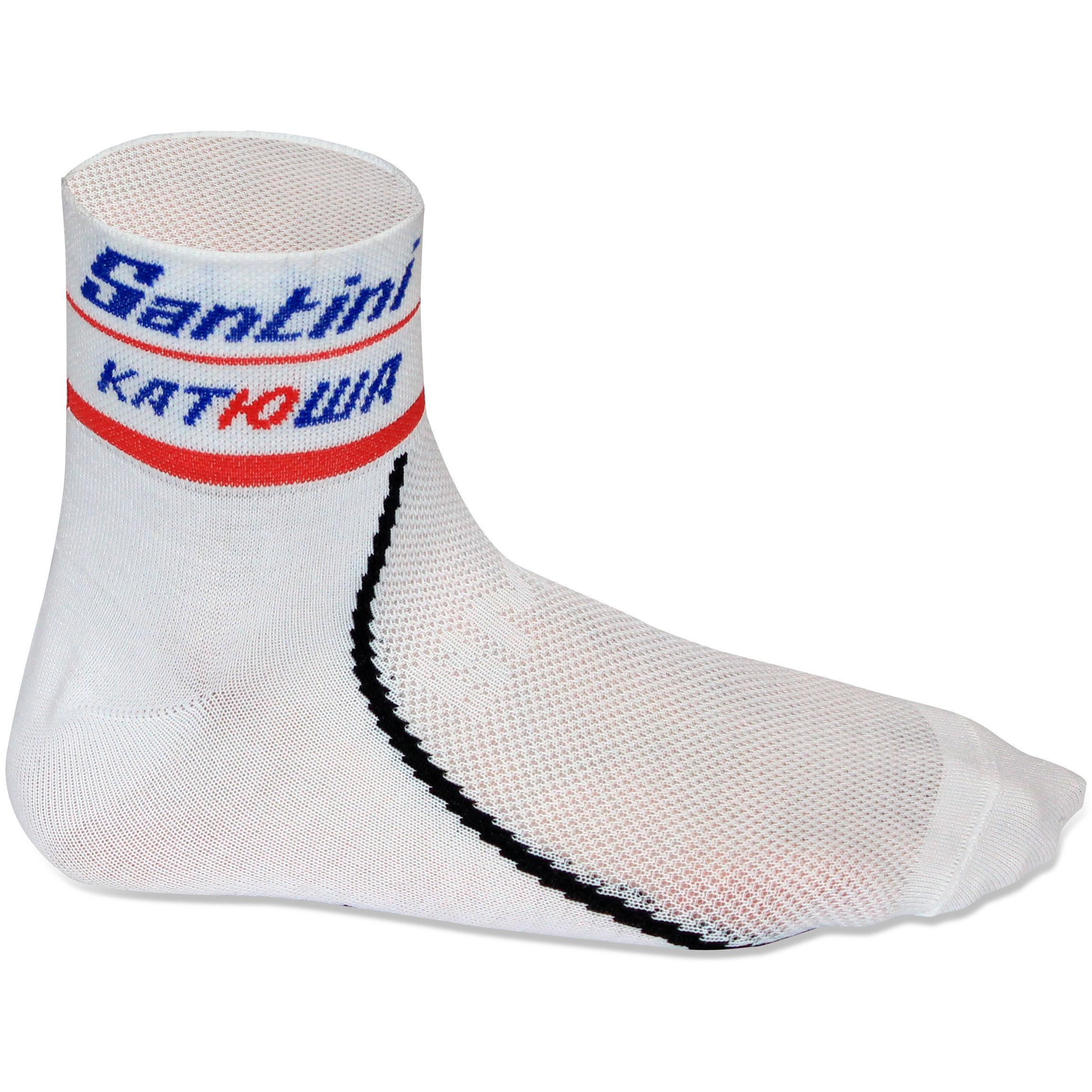 Foto Calcetines Santini - Katusha Coolmax - 2013 - Med/Large White/Red
