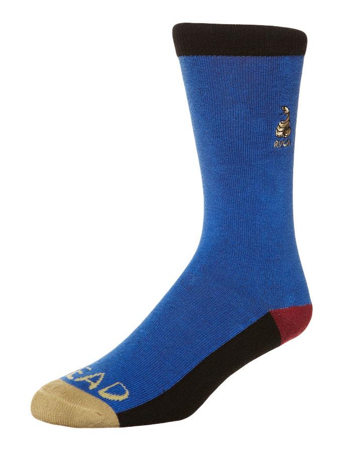 Foto Calcetines Shin Kicking De Rvca - Azul Esnórquel Negro