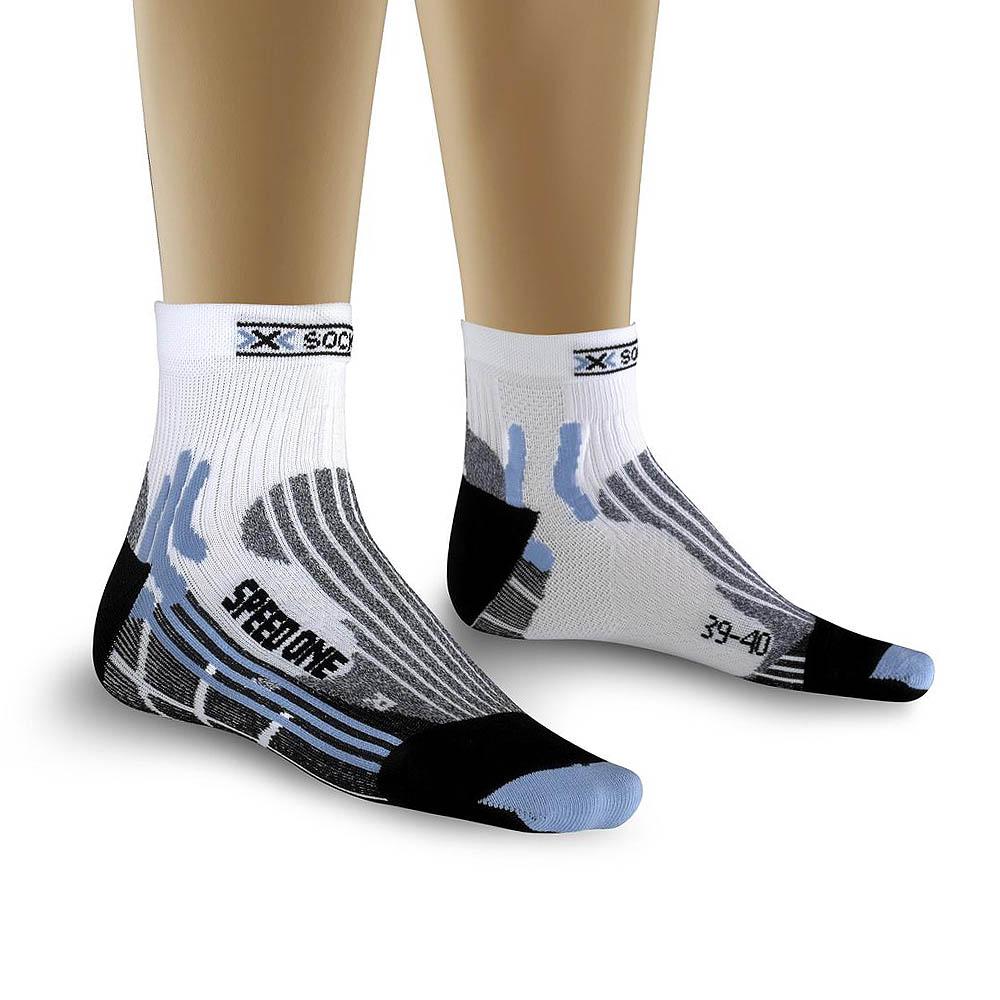 Foto Calcetines X-Socks Speed One Lady blanco azul claro mujer
