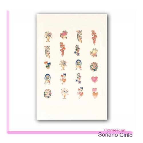 Foto Calcomanía Uñas Corazones