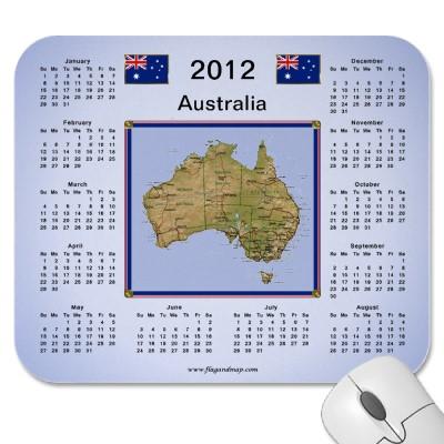 Foto Calendario Mousepad de Australia 2012
