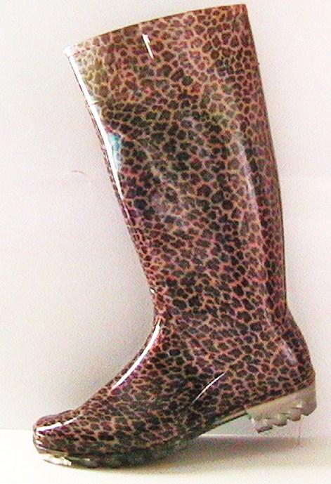 Foto Calzado Mujer. Botas de Agua. Estampado Leopardo. Elija su Talla.