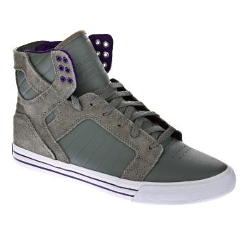 Foto Calzado Supra Skytop - grey leather/suede white