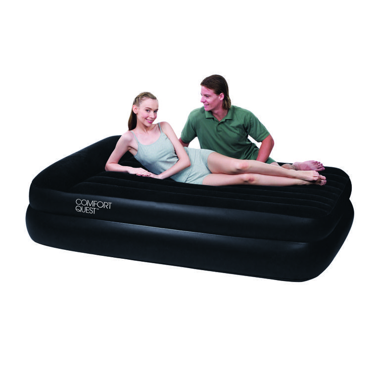 Foto cama hinchable flocada doble premium airbed queen
