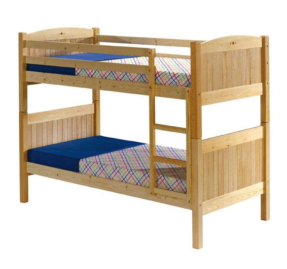 Foto Cama Litera Turquesa Madera de Pino