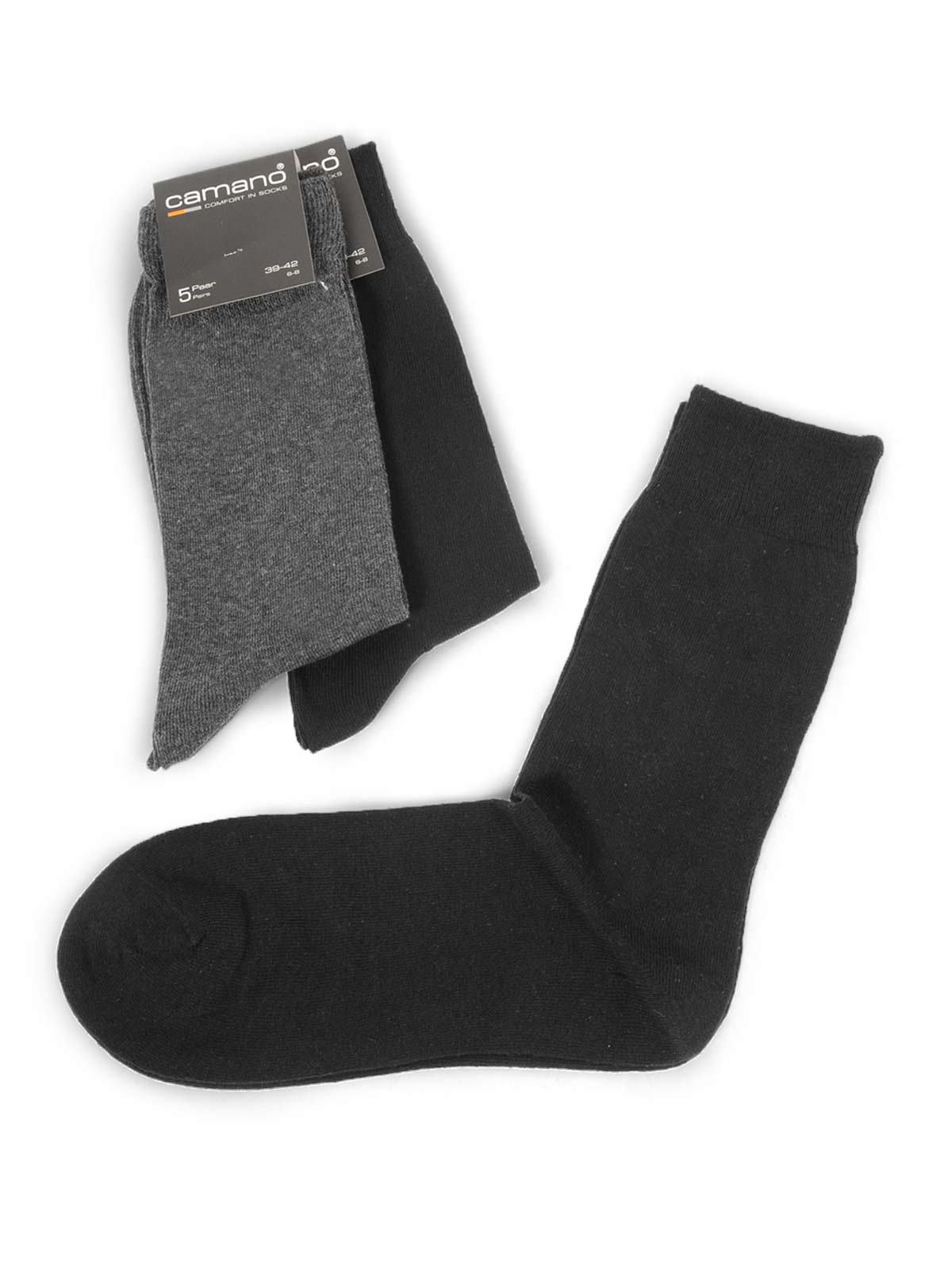 Foto Camano Lote de 5 pares de calcetines negro/antracita EU: 43-46