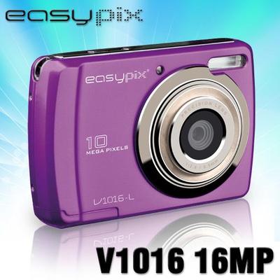 Foto camarafotografica fotos digital compacta portatil easypix v1016 de 16 mp lila