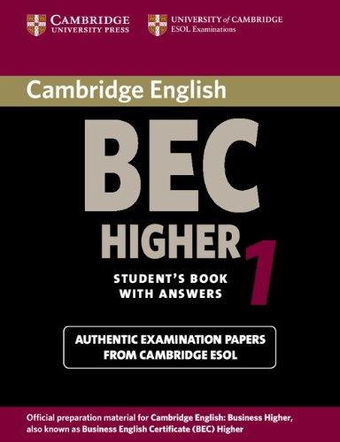 Foto Cambridge BEC Higher 1: Practice Tests from the University of Cambridge Local Examinations Syndicate (BEC Practice Tests)