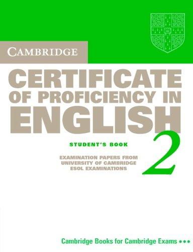 Foto Cambridge Certificate of Proficiency in English 2 Student's Book: Examination Papers from the University of Cambridge Local Examinations Syndicate (CPE Practice Tests)