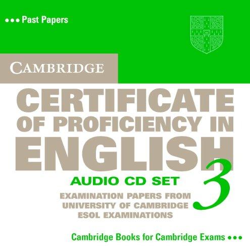 Foto Cambridge Certificate of Proficiency in English 3 Audio CD Set (2 CDs): Examination Papers from University of Cambridge ESOL Examinations (CPE Practice Tests)