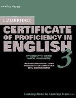 Foto Cambridge Certificate of Proficiency in English 3 Student's Book with Answers: Examination Papers from University of Cambridge ESOL Examinations (CPE Practice Tests)