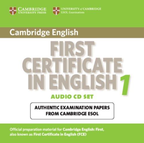Foto Cambridge First Certificate in English 1 for updated exam Audio CDs (2): Official Examination Papers from University of Cambridge ESOL Examinations: Level 1 (Fce Practice Tests)
