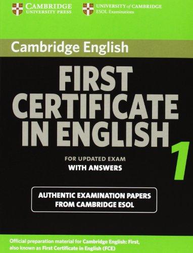 Foto Cambridge First Certificate in English 1 for updated exam Student's Book with answers: Official Examination Papers from University of Cambridge ESOL Examinations (Fce Practice Tests)