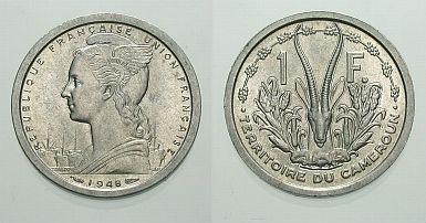 Foto Camerun-Französisch Mandat Alu-Franc 1948