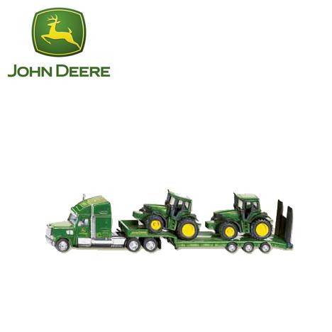 Foto CAMION A ESCALA CON TRACTORES JOHN DEERE