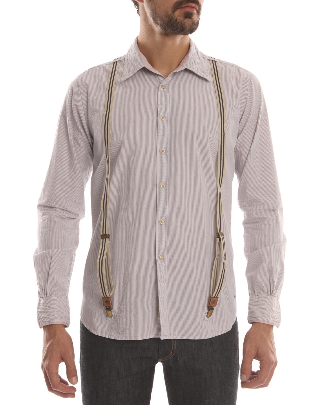 Foto Camisa azul de tirantes de rayas