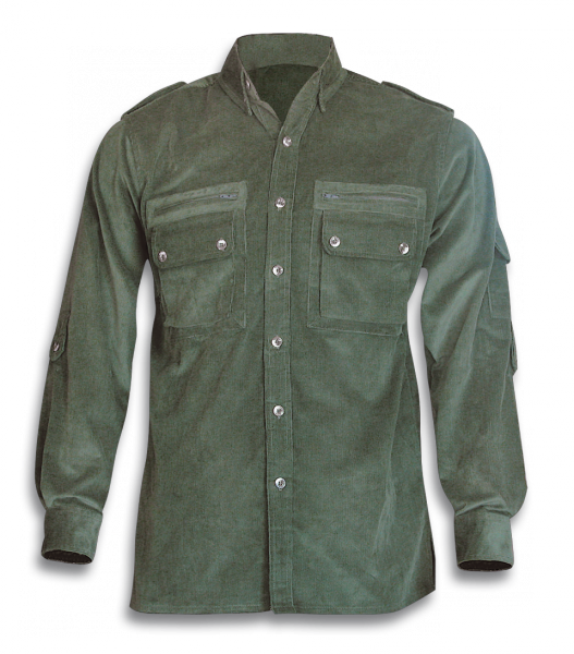 Foto Camisa Barbaric Cadet manga larga pana Verde Tallas M-L-XL-XXL-XXXL 30202-VE