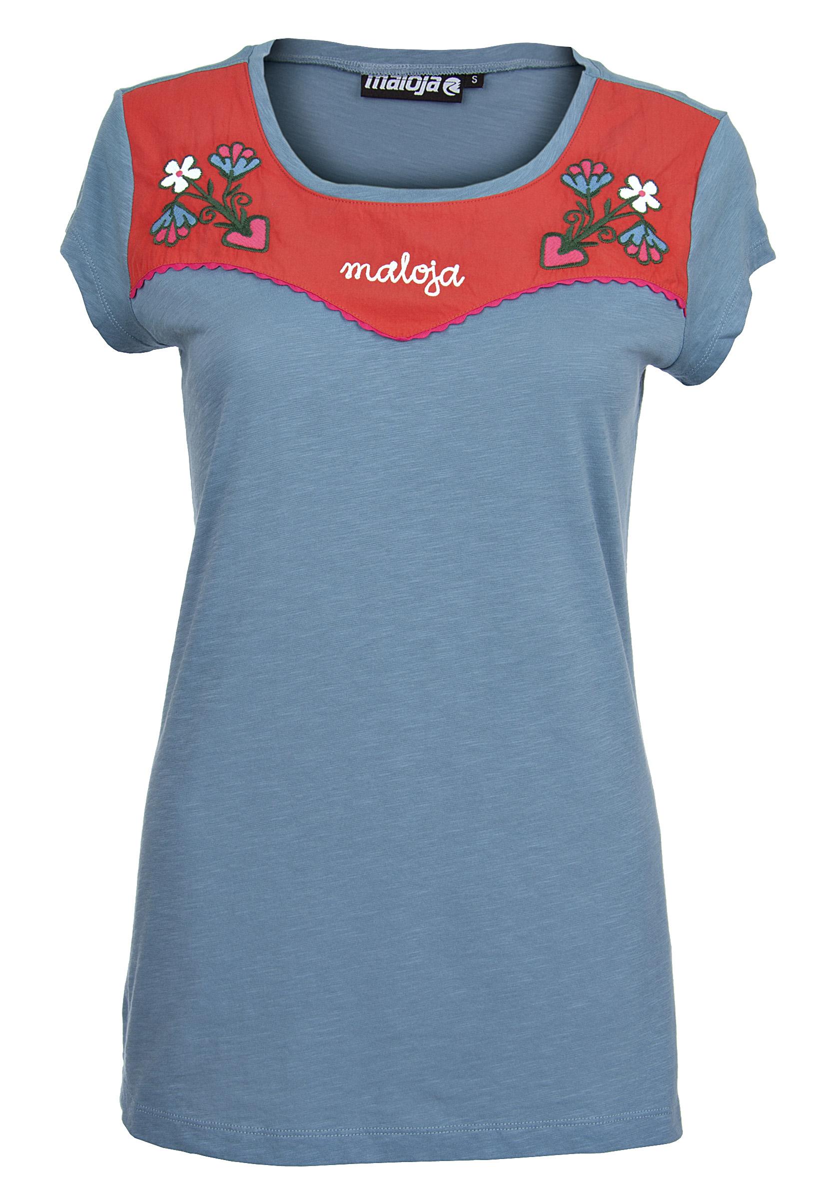 Foto Camisa de manga corta Maloja PiruwM. azul para mujer , m