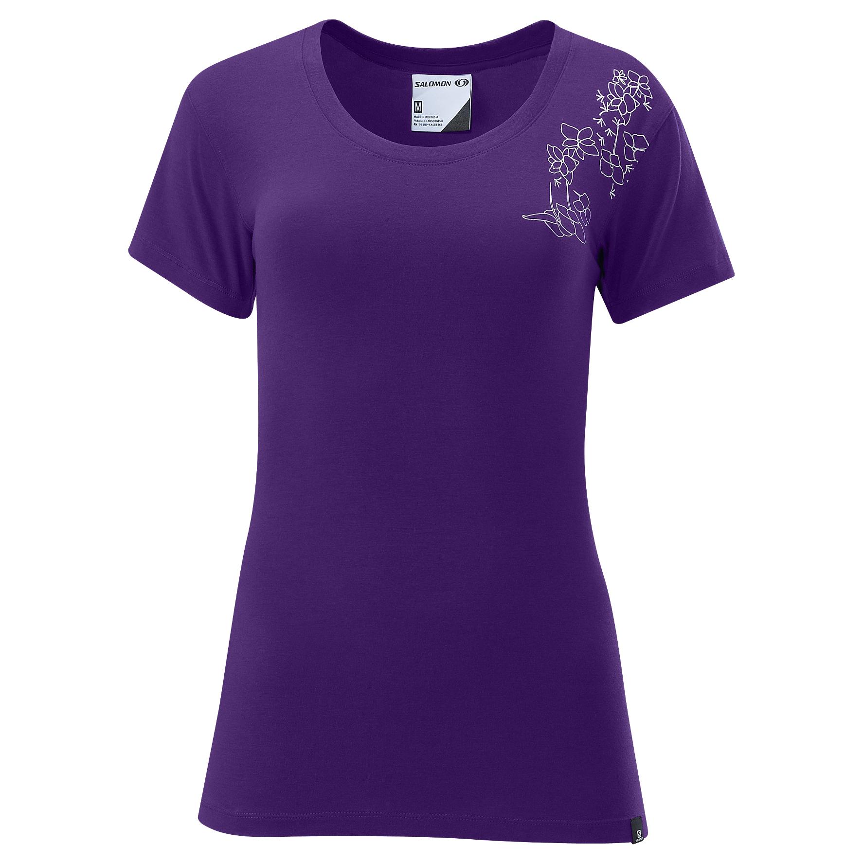 Foto Camisa de manga corta Salomon Polylogo violeta para mujer , m