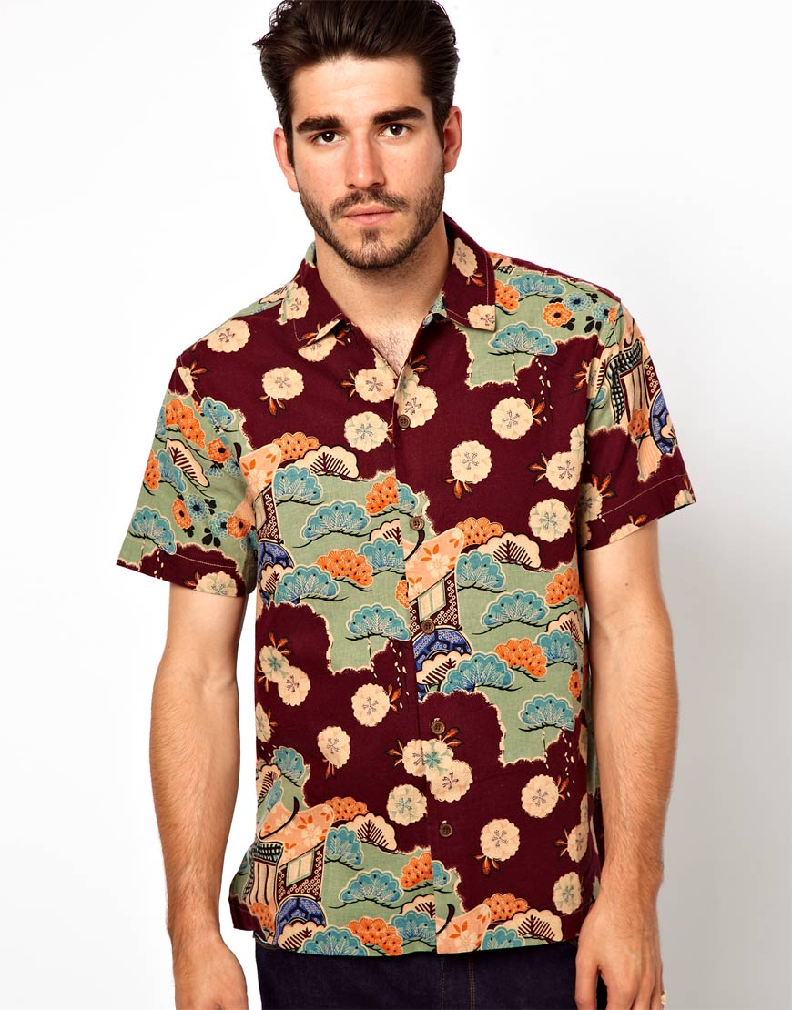 Foto Camisa hawaiana de YMC Rojo