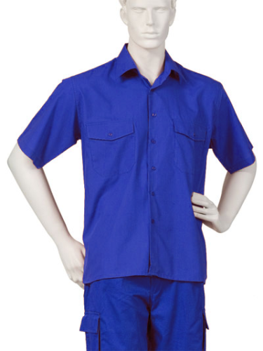Foto Camisa hombre manga corta Seana Textil. Colores azules - 53-54 Marino