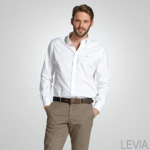 Foto Camisa hombre tommy hilfiger pinpoint oxford white