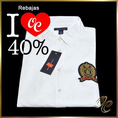 Foto Camisa M/l Tommy Hilfiger Mujer Mod.vintage Blanca Talla M