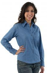 Foto Camisa mujer denim manga larga