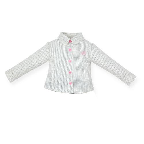 Foto Camisa niña blanca botones rosas