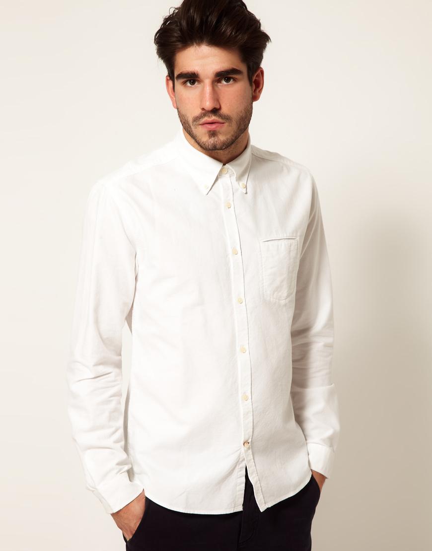 Foto Camisa Oxford de algodón de Drykorn Blanco