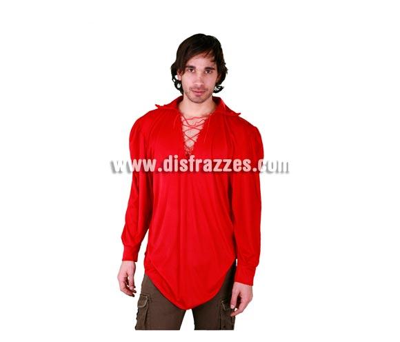 Foto Camisa roja con cordón para hombre talla M-L