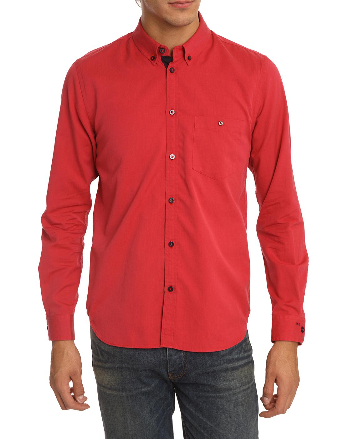 Foto Camisa roja Oxford Shirting