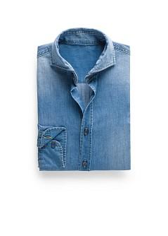 Foto Camisa Slim-Fit Lavado Claro tejano claro H.E. by MANGO