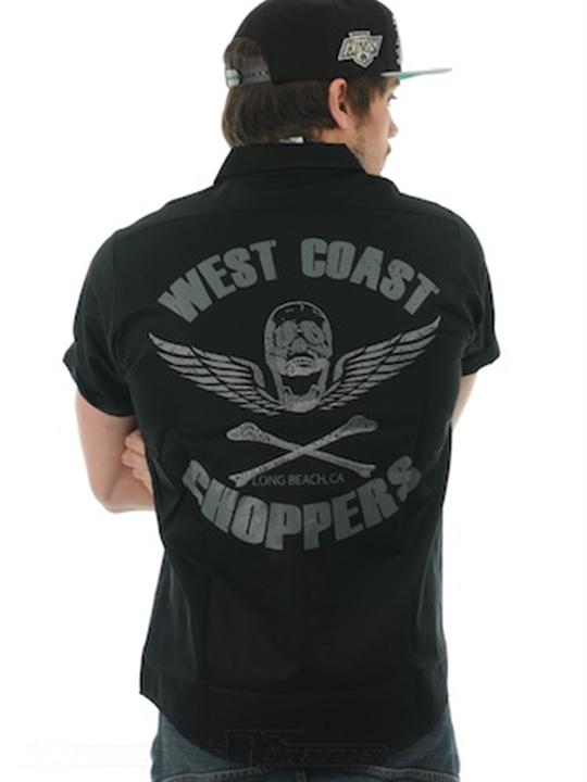 Foto Camisa West Coast Choppers Retro Skull Negro