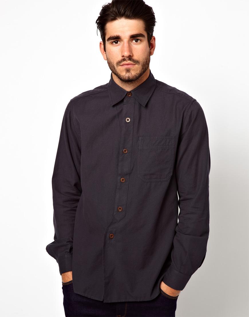 Foto Camisa WW1 de YMC Azul marino