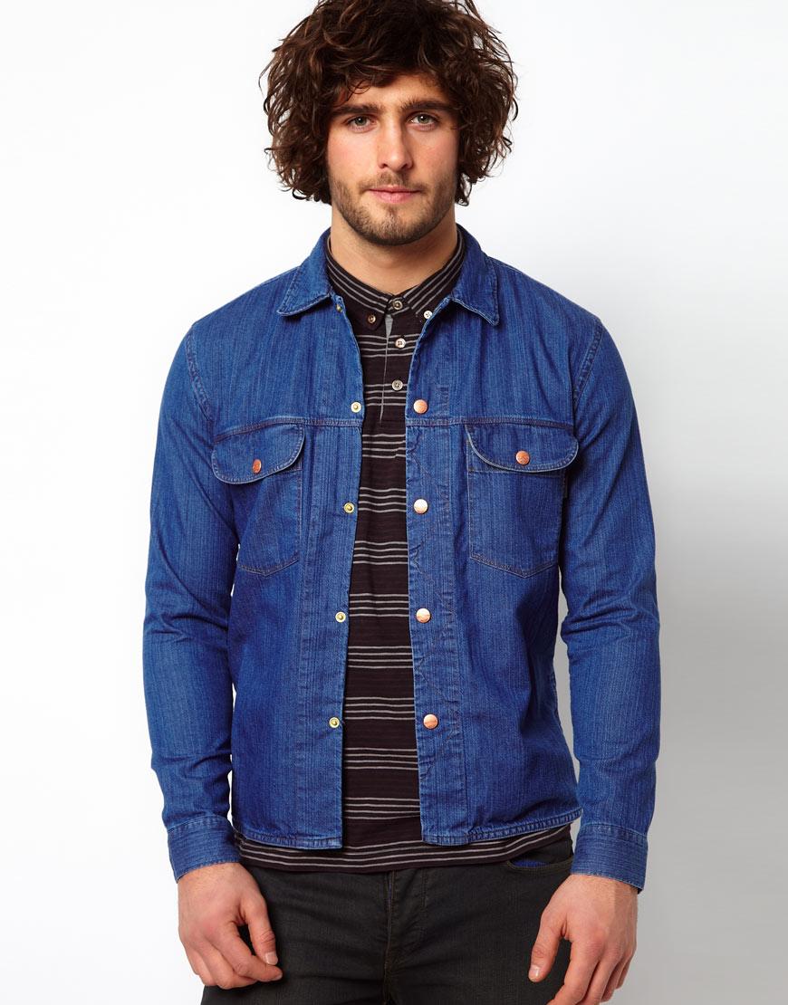 Foto Camisa/chaqueta en denim inspirada en los años 70 de Paul Smith Je...