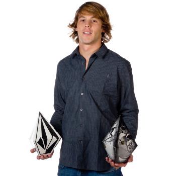 Foto Camisas Volcom X Factor Stripe Shirt LS - black