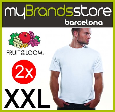 Foto Camiseta · Pack De 2 · T-shirt ·  Fruit Of The Loom · Blanca · Talla ·  Xxl