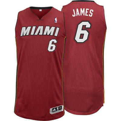 Foto Camiseta Adidas Miami Heat LeBron James Revolution 30 Authentic Altern