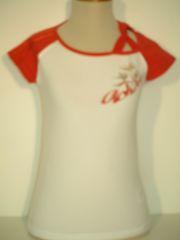 Foto camiseta adidas para chicas yg linq2 tee blanco/naran (p41647)