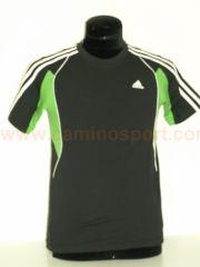 Foto camiseta adidas para chicos yb cc tee negro/verdin (v37227)