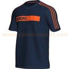 Foto camiseta adidas para hombre lin s/s tee marinocol/be (x27510)