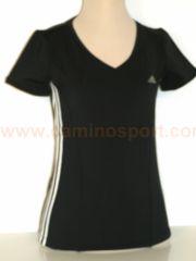 Foto camiseta adidas para mujer cl core tee negro/blanco (v35682)