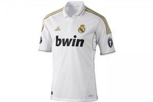 Foto Camiseta adidas real h ucl jsy · color blanco/orof tosc · para hombre / unisex · ref: v13646 · talla l