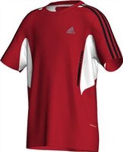 Foto Camiseta adidas yb c tee · color rojo/blanco · para niño / unisex · ref: v36297 · talla 128