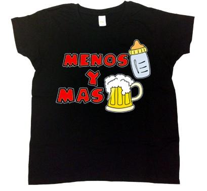 Foto Camiseta bebé niño/niña negra menos bibi y mas birras