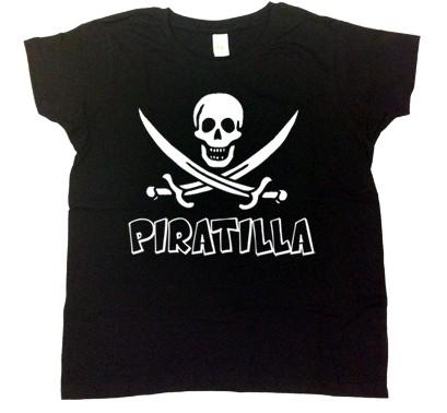 Foto Camiseta bebé niño/niña negra piratilla