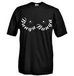 Foto Camiseta Bunga Bunga Fan en negro, modelo pecho en blanco