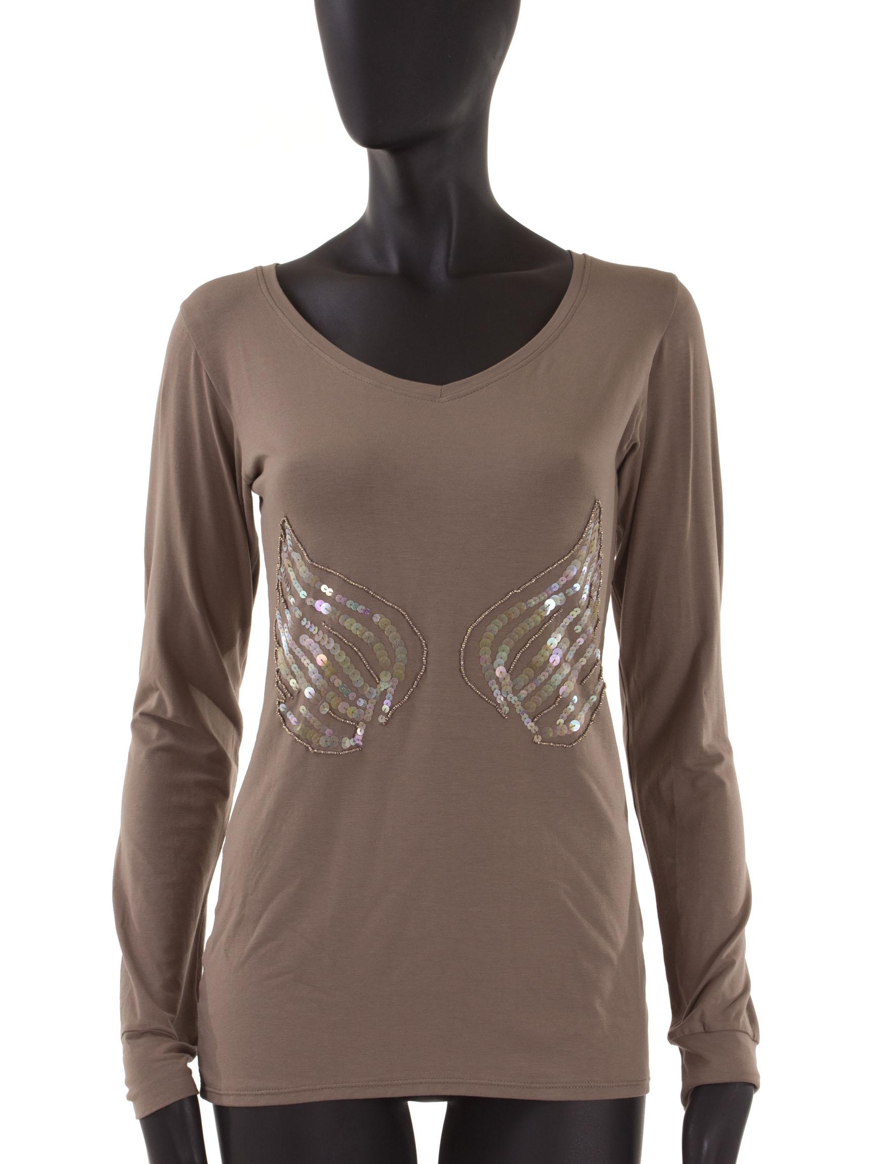 Foto Camiseta Con Alas Paula Beige